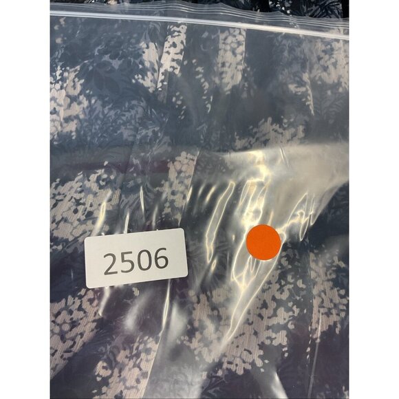 Joie Sleeveless Sheer Overlay knee length Dress‎ Baltic Print Blue size L flowy - Picture 13 of 13